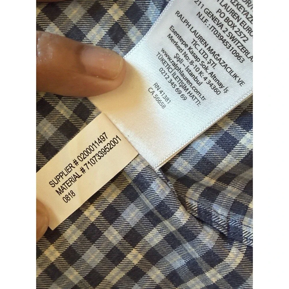 Polo Ralph Lauren Mens Classic Fit Button Down Shirt XXL Blue Preppy Old Money